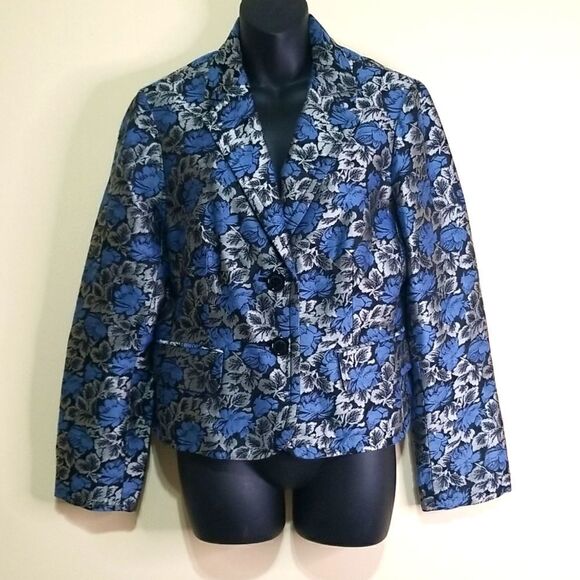 Nine West Blue, Black and Silver Blazer size 10 - Picture 2 of 7